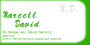 marcell david business card